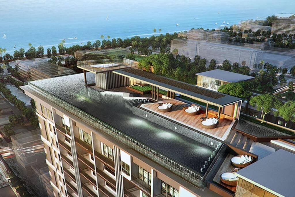 The Base Condo Center Of Pattaya Rooftop Swimming Pool Exterior foto